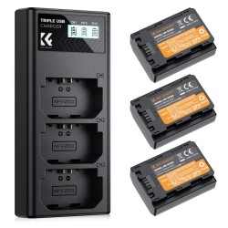 K&F Concept NP-FZ100 Battery Tripple Pack - 3 Batteries + Tripple Charger K&F Concept NP-FZ100 Battery Tripple Pack - 3 Batteries + Tripple Charger